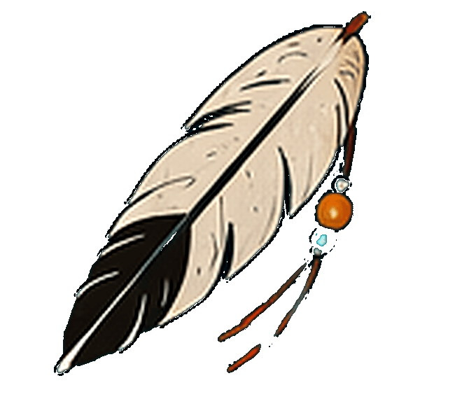 Beaded eagle feather
